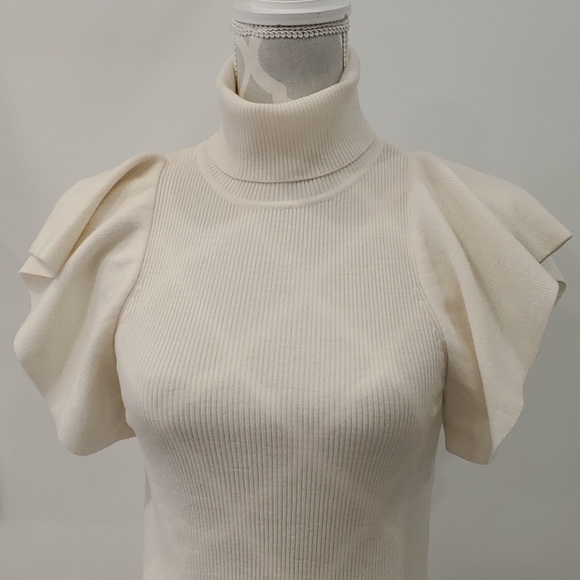 A.L.C. Jae Turtle Neck Top with Flutter Sleeves - Picture 9 of 9